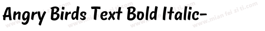 Angry Birds Text Bold Italic字体转换